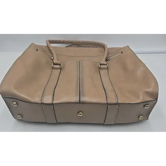 Patricia Nash Vienna Suede Satchel‎ Italian Leather Heritage Biscuit Hand Bag - Picture 13 of 15